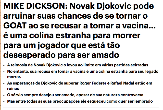 Olhar 67 - Novak Djokovic prova ser um mito do esporte com humanidade, consciência e talento