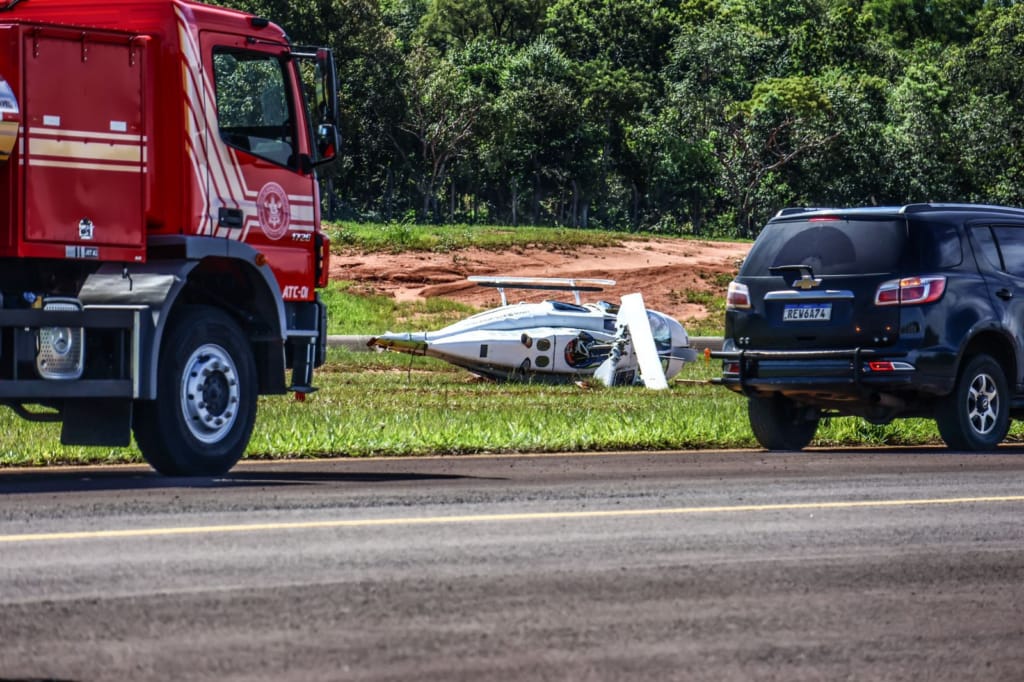 Olhar 67 - Helicóptero do Governo de Mato Grosso do Sul cai com quatro servidores a bordo em Campo Grande