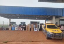 Policiais rodoviários apreendem mercadorias avaliadas em R$ 320 mil